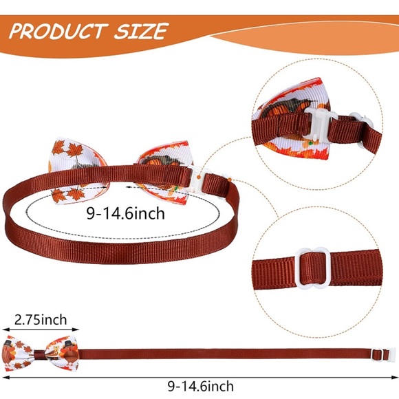 Dog Bow tie, thanksgiving theme - Picture 2 of 2